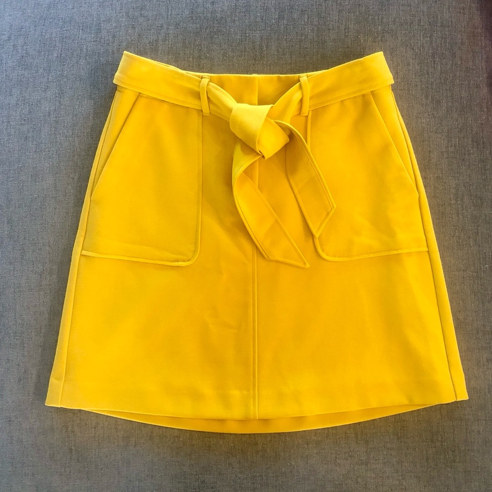 Loft A-line skirt in yellow